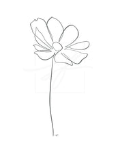 Load image into Gallery viewer, Daisy flower one line drawing