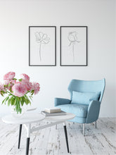 Load image into Gallery viewer, Daisy flower one line drawing