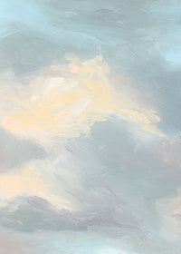 "Fall Sky" a Vertical Oil Painting Giclee Print