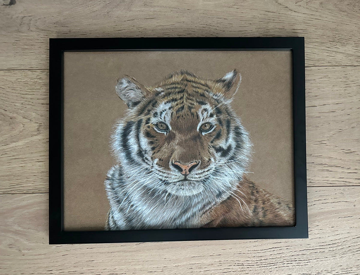 "Strength" an ORIGINAL colored pencil drawing, framed