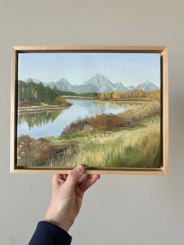 "Calm at Mt. Moran" an ORIGINAL oil painting, FRAMED
