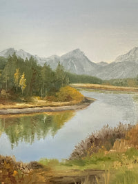 "Calm at Mt. Moran" an ORIGINAL oil painting, FRAMED