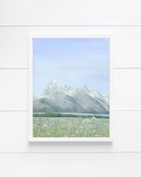 "Home" a Vertical Landscape Paint Giclee Print