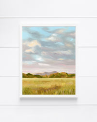 "Fall Sky" a Vertical Oil Painting Giclee Print