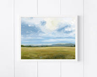 "In The Country" a Horizontal Oil Painting Giclee Print