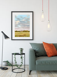 "Fall Sky" a Vertical Oil Painting Giclee Print