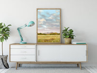 "Fall Sky" a Vertical Oil Painting Giclee Print