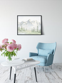 "Happy Place" a Horizontal Minimalist Landscape Giclee Print