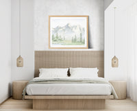 "Happy Place" a Horizontal Minimalist Landscape Giclee Print