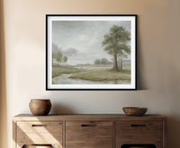 "In His Care" a Horizontal Oil Painting Giclee Print