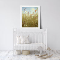 "Grandmas Flower Garden" a Vertical Landscape Giclee Print