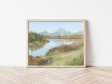 Load image into Gallery viewer, &quot;Calm at Mt. Moran&quot; a Horizontal Giclee Landscape Print

