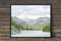 "Stroll in Banff" a Horizontal Giclee Landscape Print