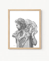 "He Carries Me" a Vertical Giclee Print