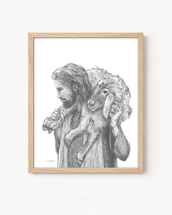 "He Carries Me" a Vertical Giclee Print