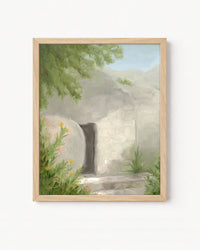 "The Tomb is Empty" a Vertical Easter Giclee Print