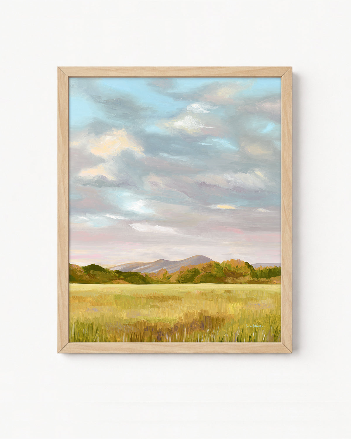 "Fall Sky" a Vertical Oil Painting Giclee Print