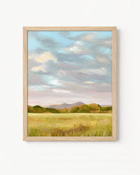 "Fall Sky" a Vertical Oil Painting Giclee Print