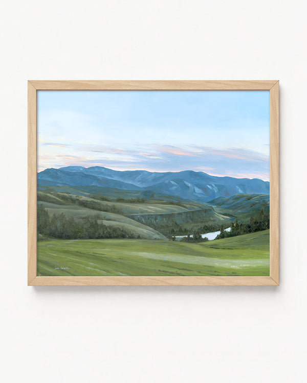 "The Calm at South Fork" A Horizontal Landscape Gilcee Print