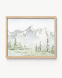 "Happy Place" a Horizontal Minimalist Landscape Giclee Print