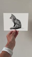 Load and play video in Gallery viewer, &quot;Fox no. 3&quot; a Pen Drawing Giclee Print
