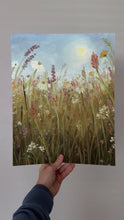 Load and play video in Gallery viewer, &quot;Grandmas Flower Garden&quot; a Vertical Landscape Giclee Print
