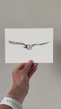 Load and play video in Gallery viewer, &quot;Owl no. 4&quot; a Pen Drawing Giclee Print
