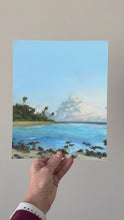 Load and play video in Gallery viewer, "Pacific Blue" a Vertical Landscape Giclee Print
