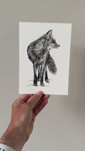 Load and play video in Gallery viewer, &quot;Fox no. 1&quot; a Pen Drawing Giclee Print
