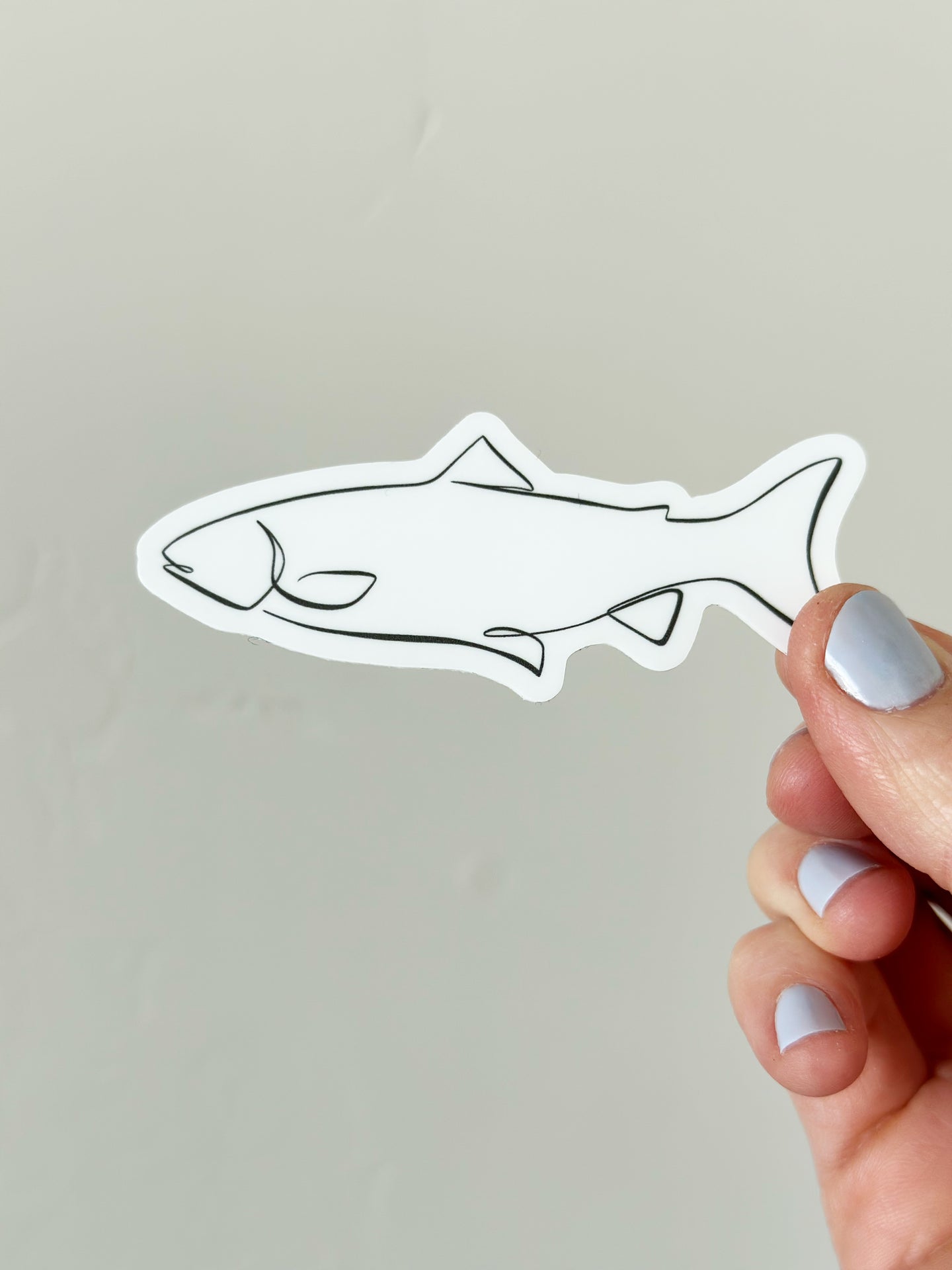 Fish One Line Drawing Sticker