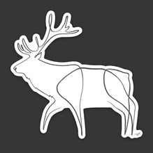 Load image into Gallery viewer, Elk One Line Drawing STICKER
