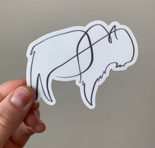 Load image into Gallery viewer, Bison One Line Drawing STICKER
