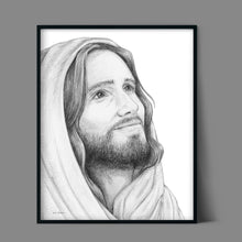 Load image into Gallery viewer, &quot;Redeemer Of My Soul&quot; a vertical pencil drawing PRINT
