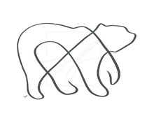 Load image into Gallery viewer, Minimalist bear line drawing, digital download
