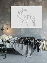 Load image into Gallery viewer, Minimalist Elk Single Line drawing, digital download
