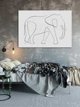Load image into Gallery viewer, Minimalist Elephant Single Line Drawing, Digital image
