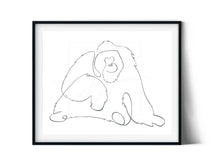 Load image into Gallery viewer, Minimalist Orangutan Single Line Art, Digital download
