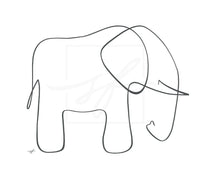 Load image into Gallery viewer, Minimalist Elephant Single Line Art, Digital Download
