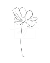 Load image into Gallery viewer, Daisy flower one line drawing

