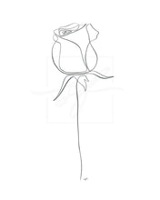 Load image into Gallery viewer, Minimalist Rose One Line Drawing
