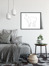 Load image into Gallery viewer, Minimalist Mountain Goat Single Line Drawing
