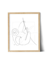 Load image into Gallery viewer, Minimalist Sloth one line drawing
