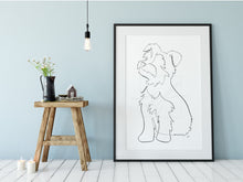 Load image into Gallery viewer, Yorkie minimalist one line drawing
