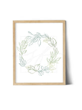 Load image into Gallery viewer, Wreath Continuous Line, digital download
